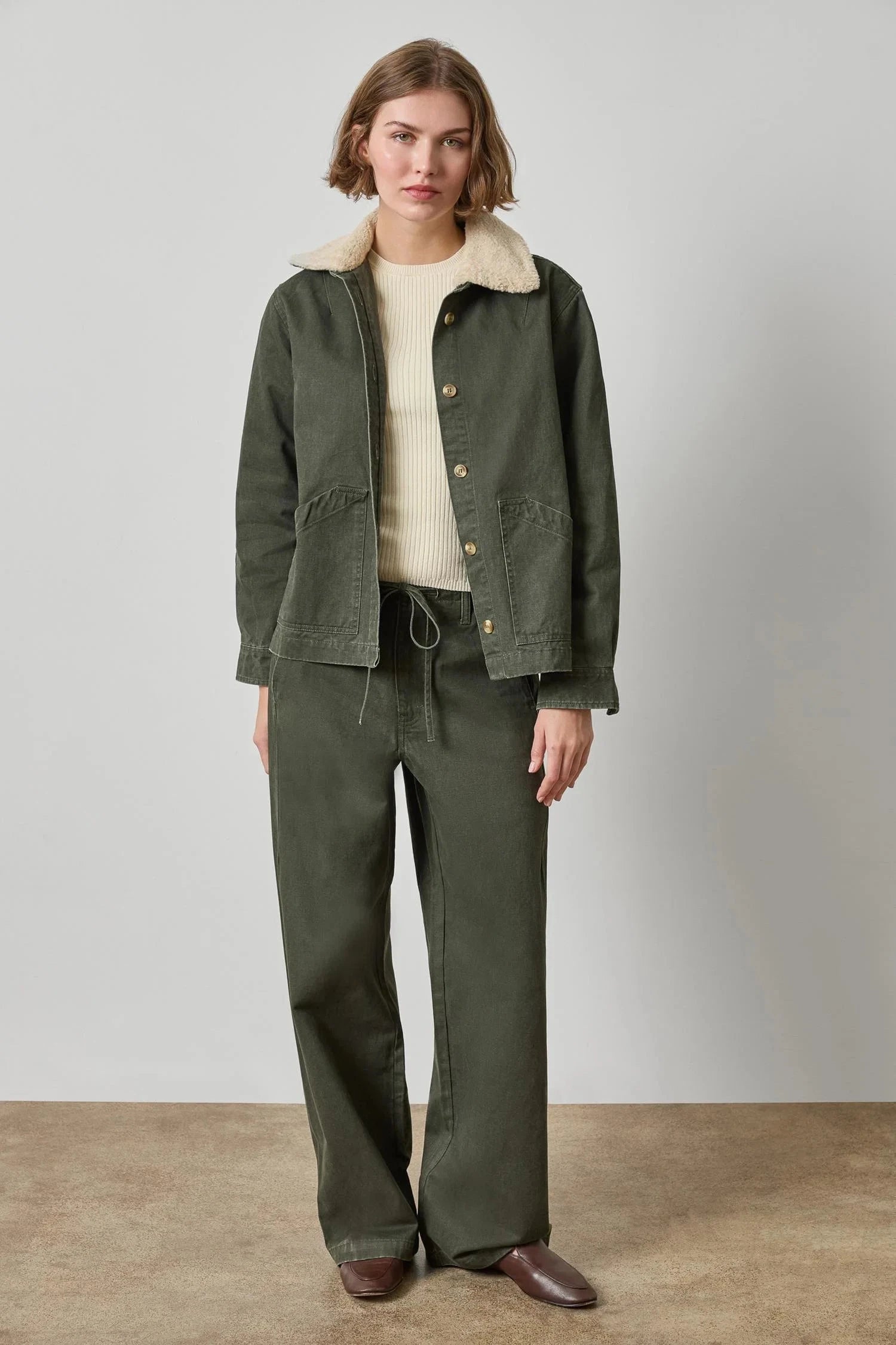 Washed Twill Pleat Back Jacket Juniper Jackets - Dickeys Lilla P 
