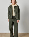 Washed Twill Pleat Back Jacket Juniper Jackets - Dickeys Lilla P 
