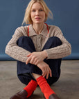 Long Sleeve Polo Cardigan Birch Sweater - Polo Lilla P 