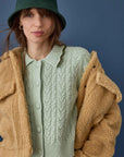 Long Sleeve Polo Cardigan Winter Mint Sweater - Polo Lilla P 