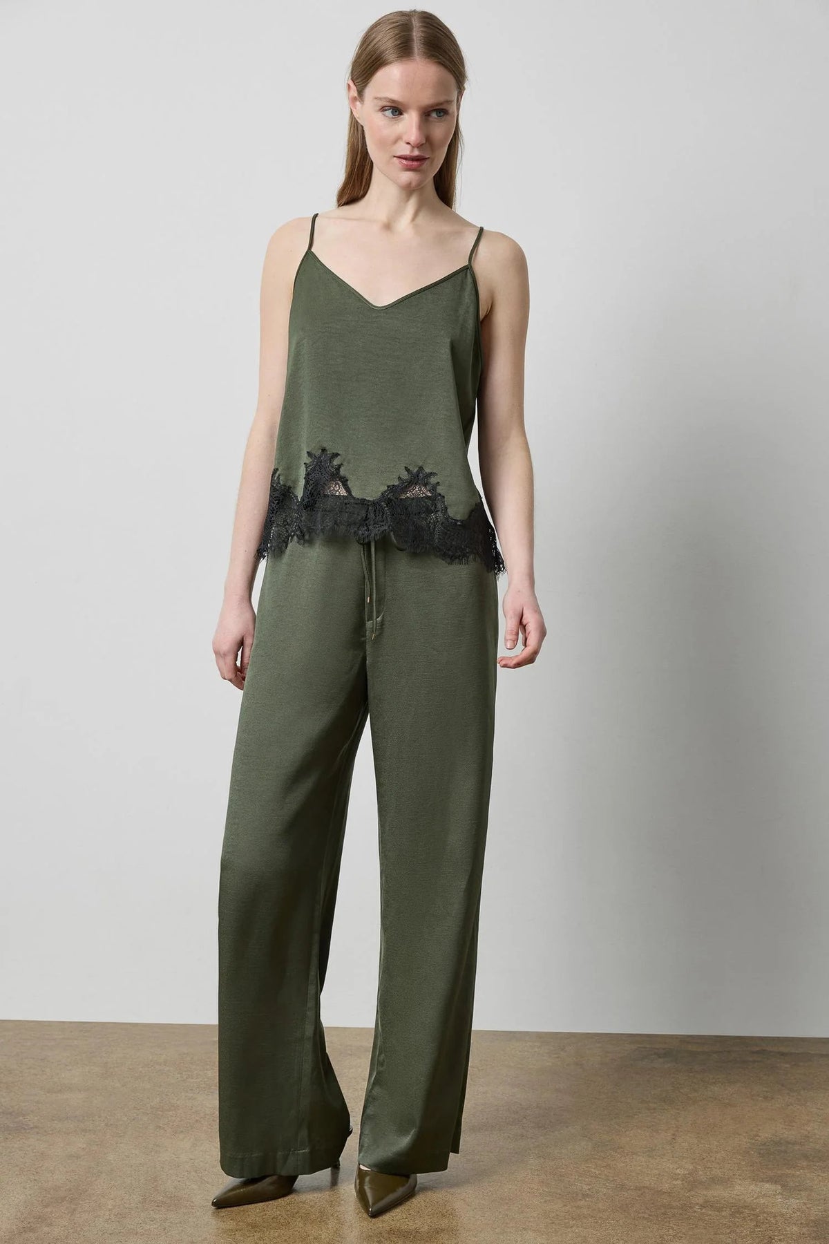 Crepe Satin Trouser Pants - Trousers Lilla P 
