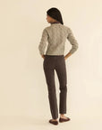 Penrose Cable Cardigan Gray Marl Sweater - Cardigans Doen 