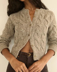 Penrose Cable Cardigan Gray Marl Sweater - Cardigans Doen 