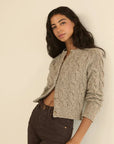 Penrose Cable Cardigan Gray Marl Sweater - Cardigans Doen 