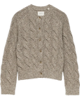 Penrose Cable Cardigan Gray Marl Sweater - Cardigans Doen 