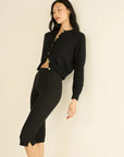 Petra Cardigan Black Sweater - Cardigans Doen 