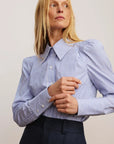Box Pleat Shirt Blue Oxford