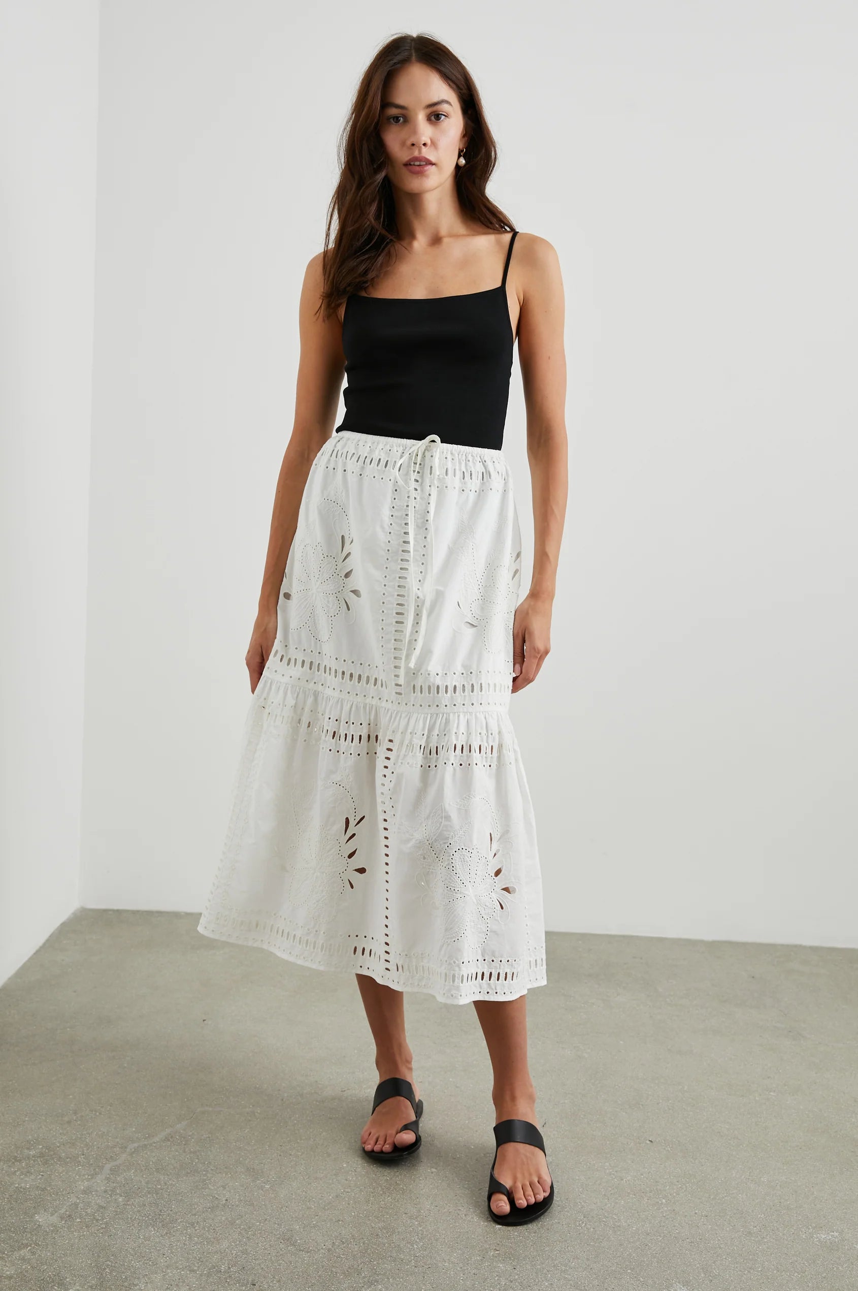 Prina Skirt White Skirts - Midi Rails 