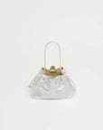 Drawstring Pouchette Crinkle Silver Hobo & Shoulder Mansur Gavriel 
