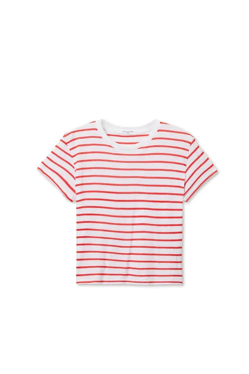 Jersey Stripe Tee Tomato Tops - Tees perfectwhitetee 