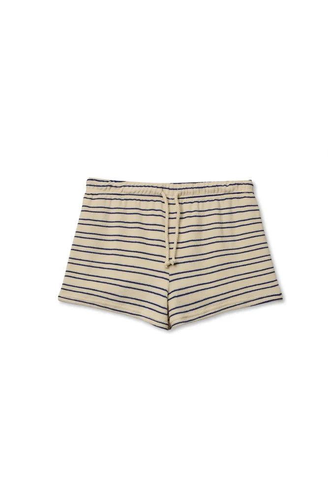 Summer Terry Short Stripe Cobalt Sugar Shorts perfectwhitetee 