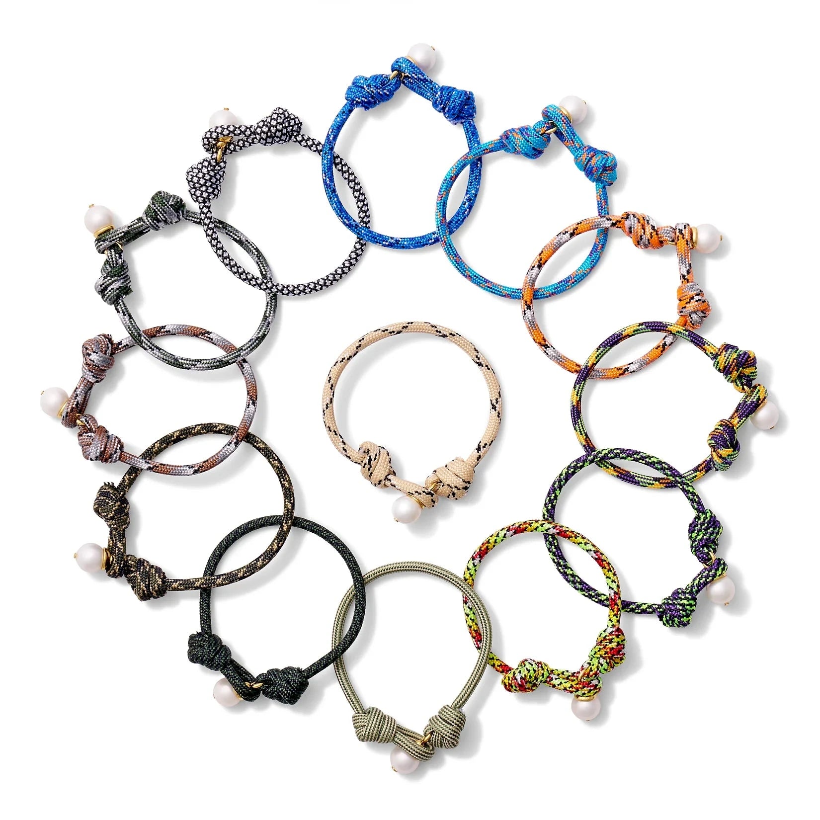 The Paracord Pearl Bracelet Marine Bracelets Catherine Canino 