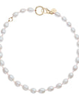 Lariat Pearl Necklace White