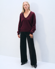 Cashmere Scoop Sweater Sangria