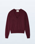 Cashmere Scoop Sweater Sangria Sweater - Cardigans White + Warren 