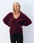 Cashmere Scoop Sweater Sangria
