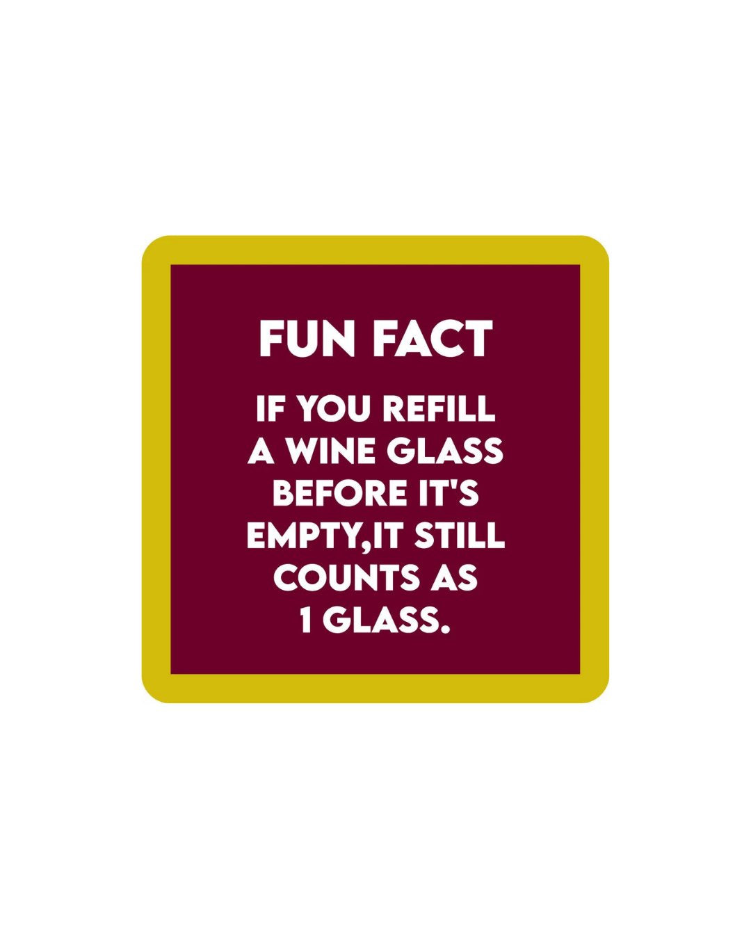 1 Glass Coaster Home Decor - Tabletop Drinks On Me 