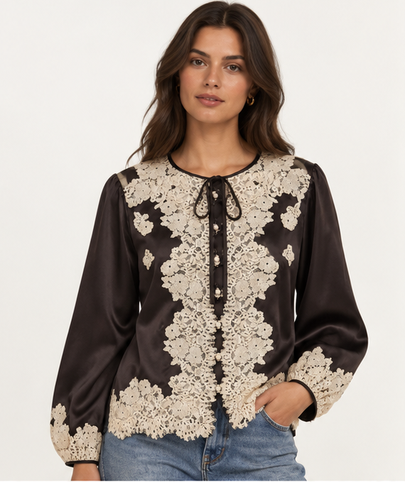Lucine Top Equestrian Brown