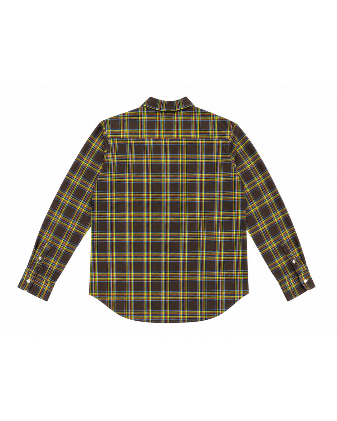 Eileen Relaxed Button Up Shirt Brown Yellow Red Grid Tops - Button Down Frank & Eileen 