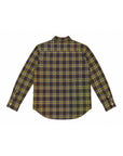 Eileen Relaxed Button Up Shirt Brown Yellow Red Grid Tops - Button Down Frank & Eileen 