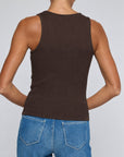 Adira Scoop Neck Tank Dark Java Tops - Tanks L'Agence 