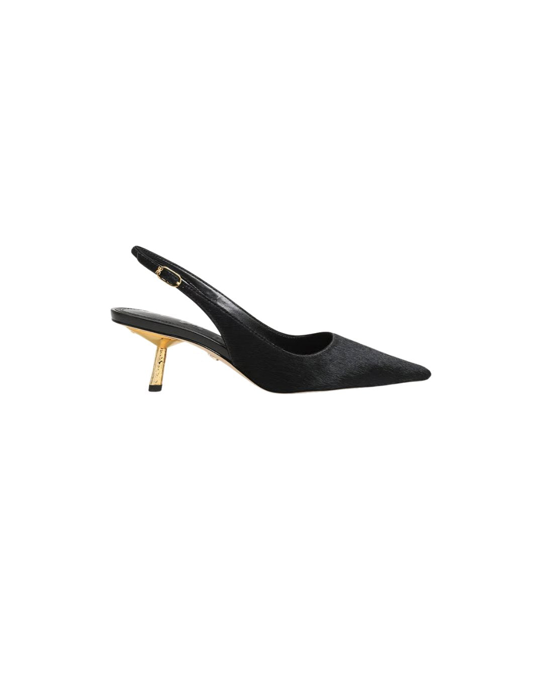 Bianka Gilded Slingback Pump Brahma Hair Black Pumps - Low Sam Edelman 