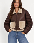 Josette Jacket Hazelnut Brown Outerwear - Longsleeve Save The Duck 