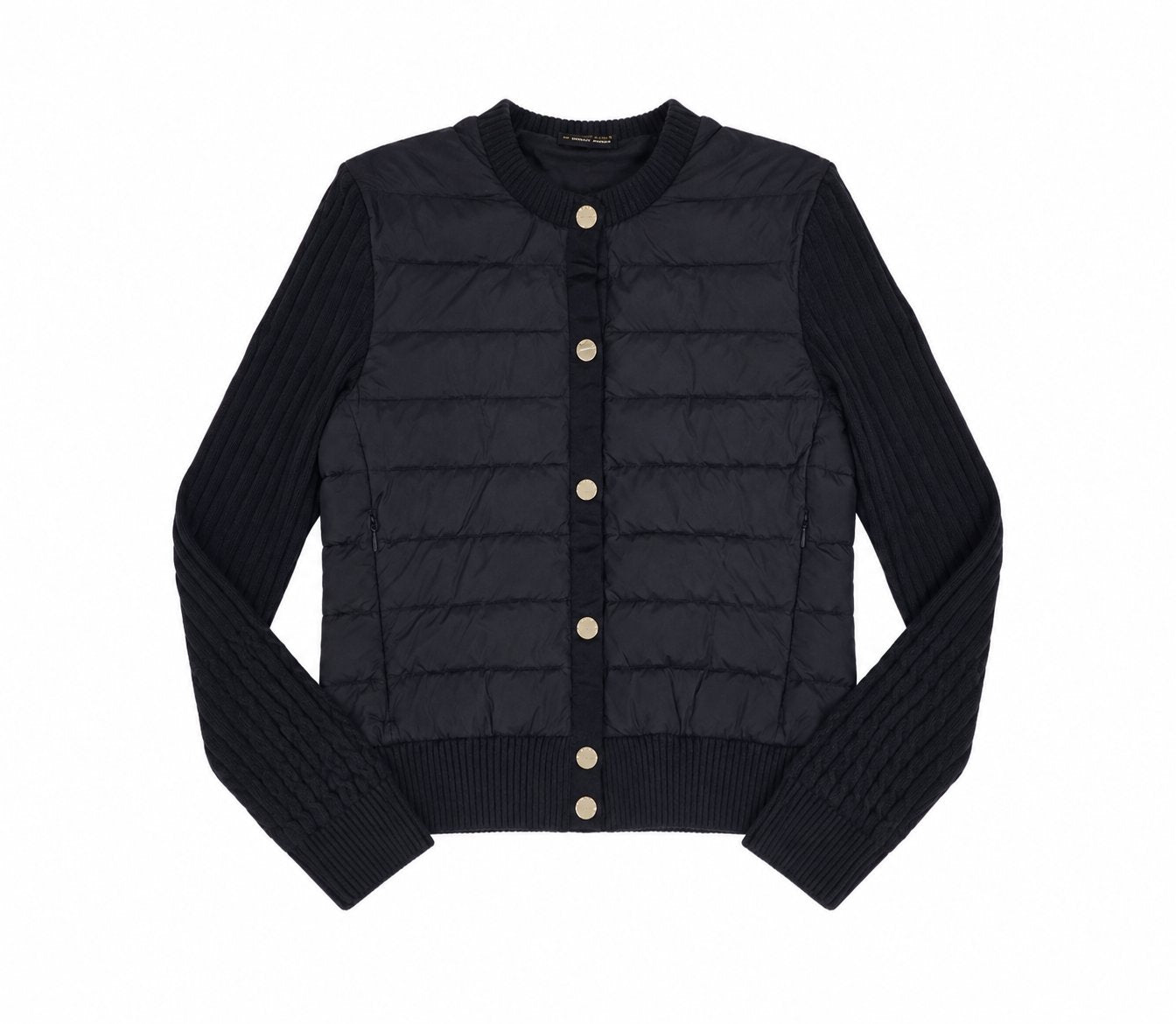 Women's Puffer Jacket Zelinda Blue Black Outerwear - Longsleeve Save The Duck 