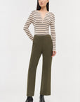 Mackenzie Straight Leg Pant Dark Olive Pants - Trousers Simkhai 