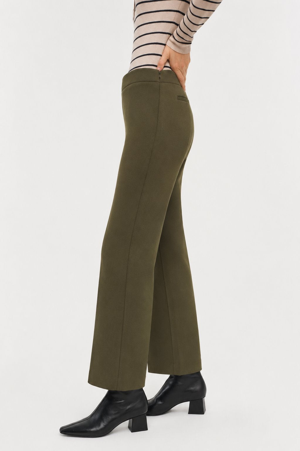 Mackenzie Straight Leg Pant Dark Olive Pants - Trousers Simkhai 