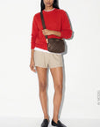 Small Metro Camera Crossbody Bag Walnut
