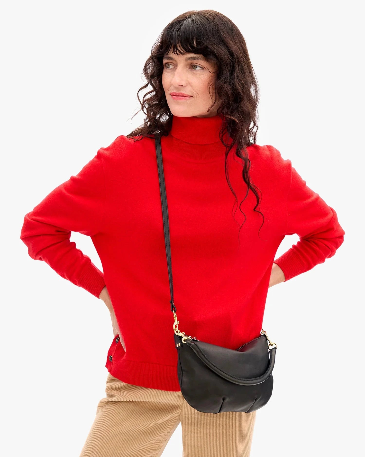 Petit Moyen Messenger Nappa Black Hobo & Shoulder Clare V. 