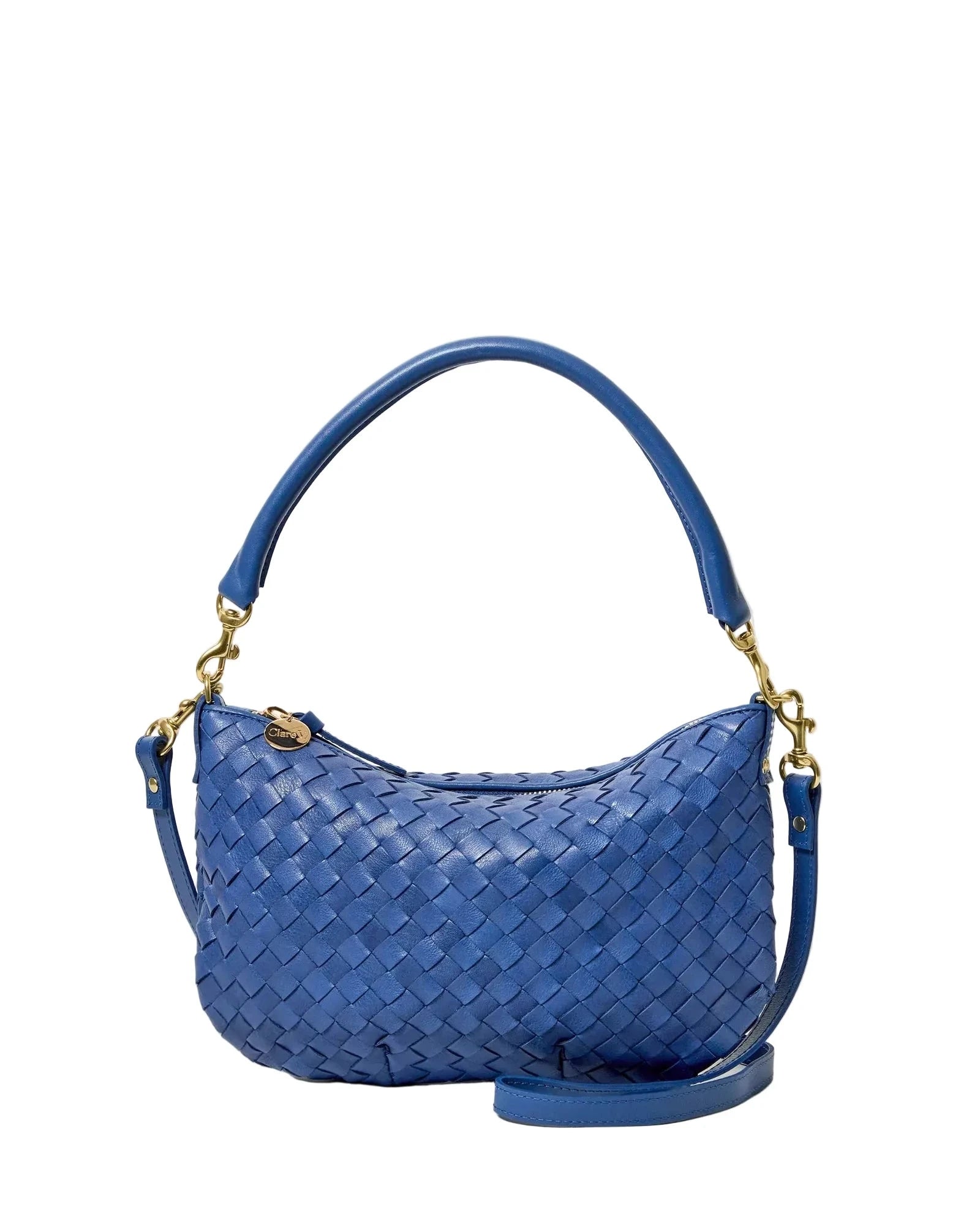 Petit Moyen Messenger Woven Diagonal French Blue Hobo & Shoulder Clare V. 