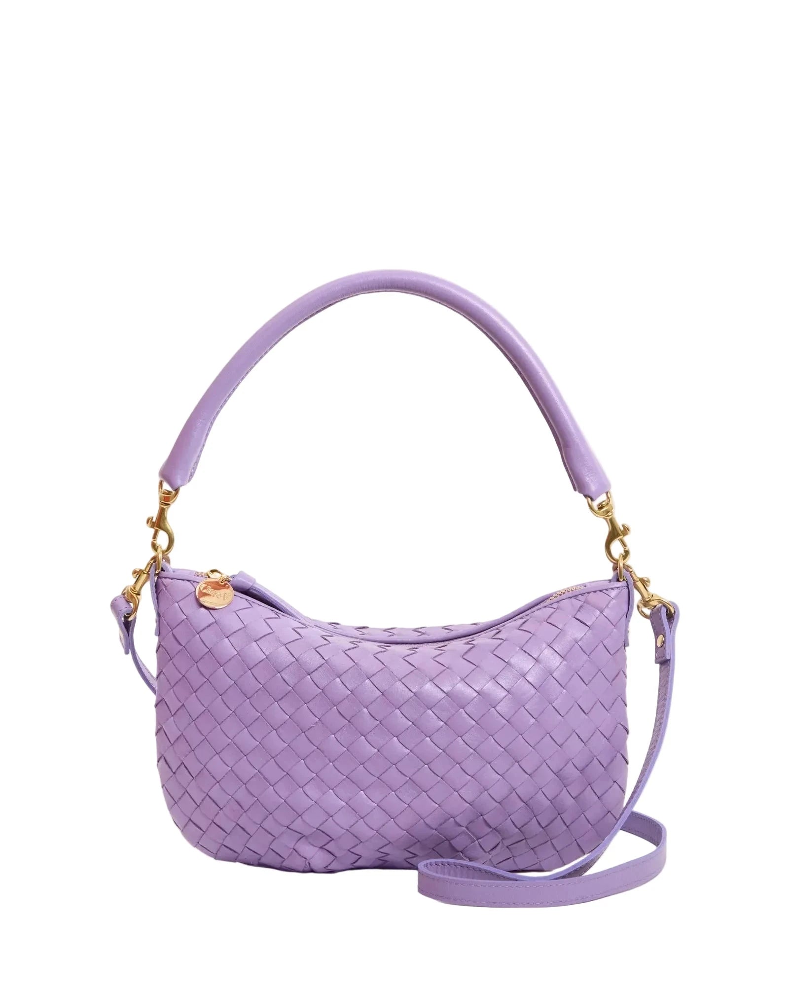 Petit Moyen Messenger Medium Woven Diagonal Jacaranda Crossbody Clare V. 