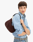 Petite Moyen Messenger Suede Whipstitch Truffle Crossbody Clare V. 