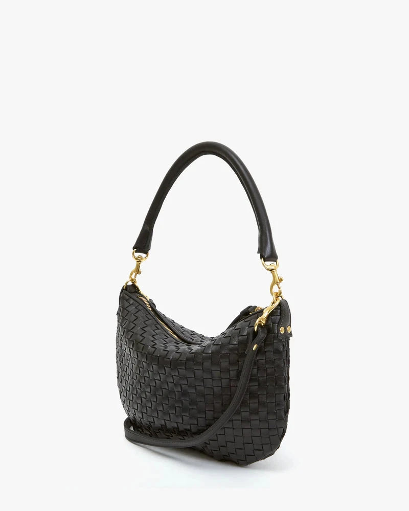 Petit Moyen Messenger Woven Checker Black Hobo & Shoulder Clare V. 