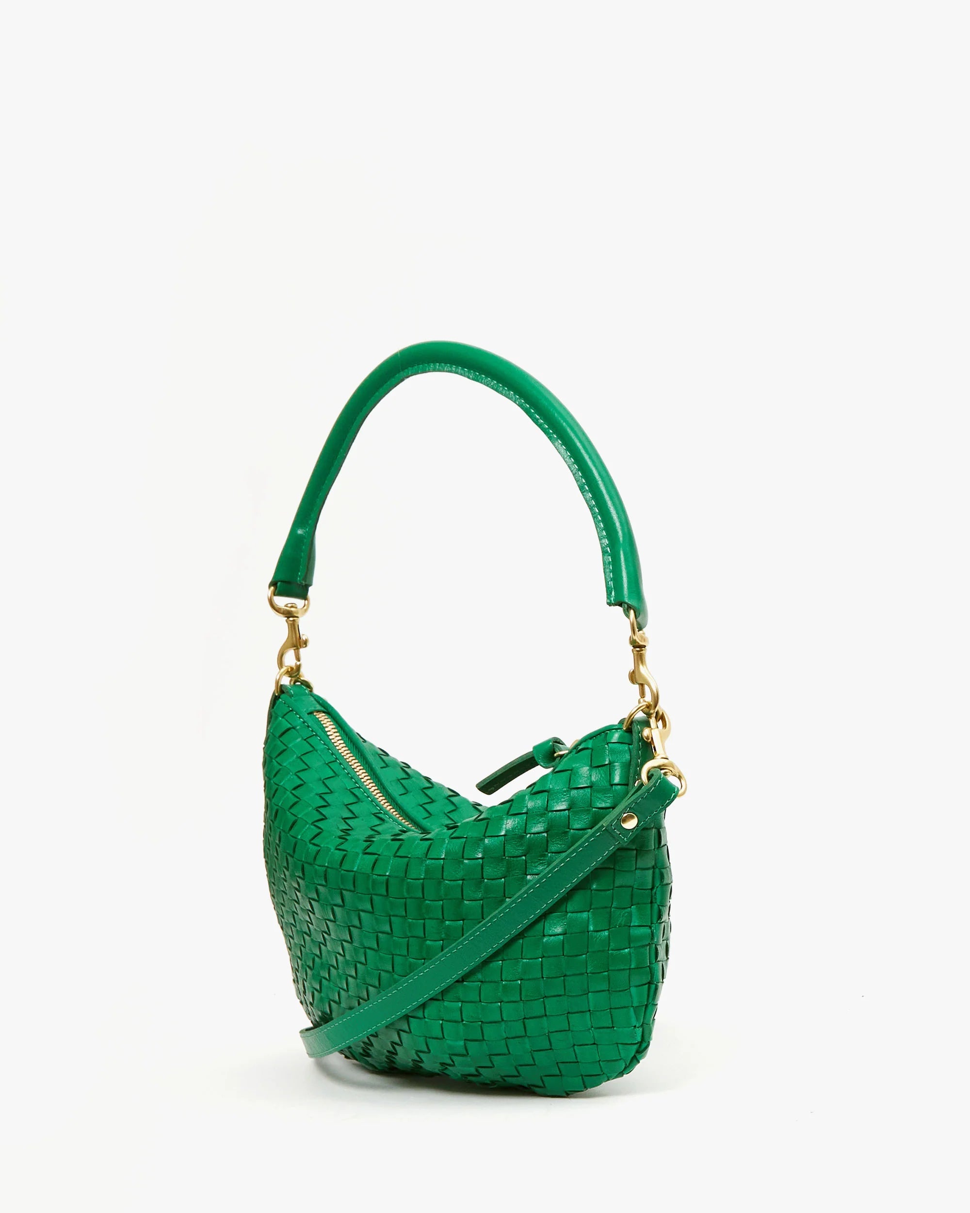 Petit Moyen Messanger Grass Woven Checker Crossbody Clare V. 