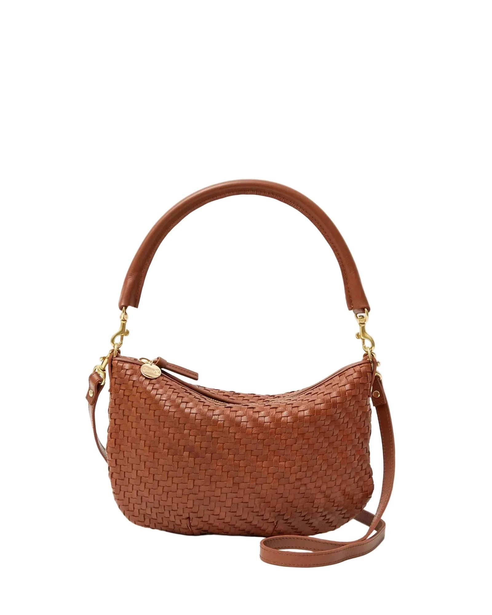 Petit Moyen Medium Woven Zig Zag Hazelnut Crossbody Clare V. 