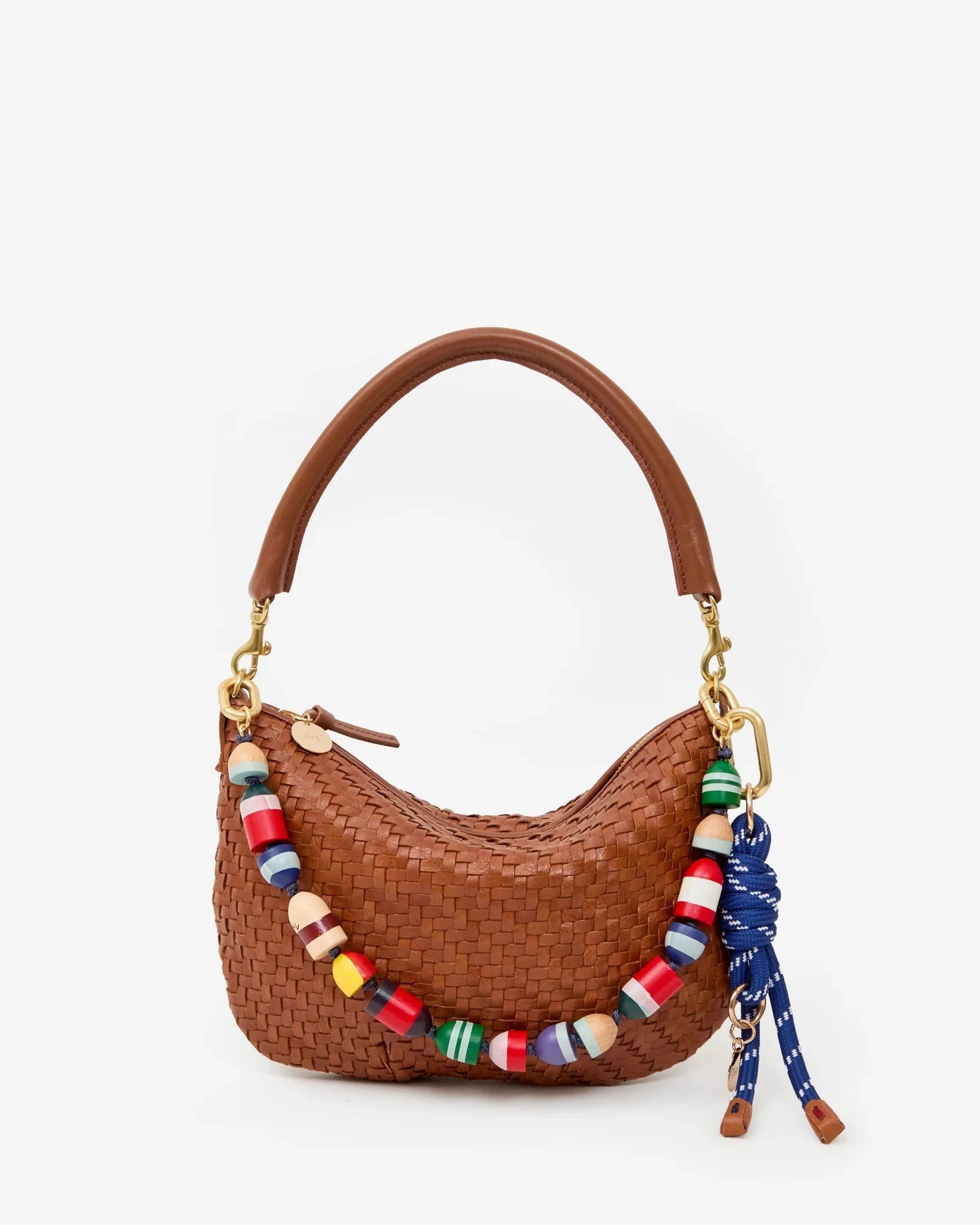 Petit Moyen Medium Woven Zig Zag Hazelnut Crossbody Clare V. 