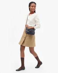 Petit Moyen Messenger Woven Diagonal Twilight Navy