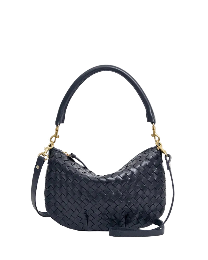 Petit Moyen Messenger Woven Diagonal Twilight Navy