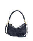 Petit Moyen Messenger Woven Diagonal Twilight Navy