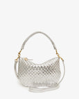 Petit Moyen Messenger Specchio Woven Checker Silver