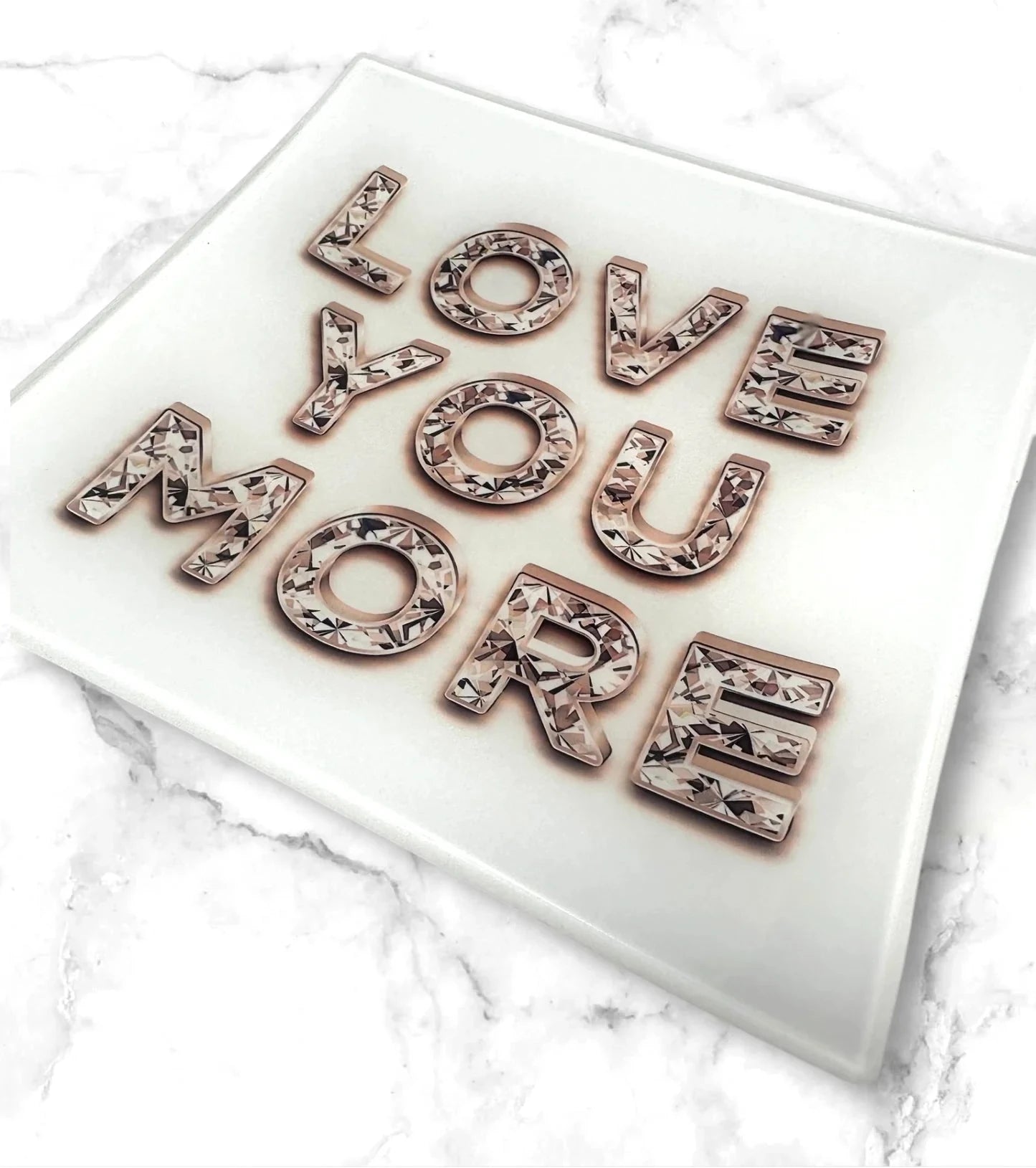 Love You More Diamond Trinket Tray Home Decor - Bowls, Trays & Vases Resinate By KS 