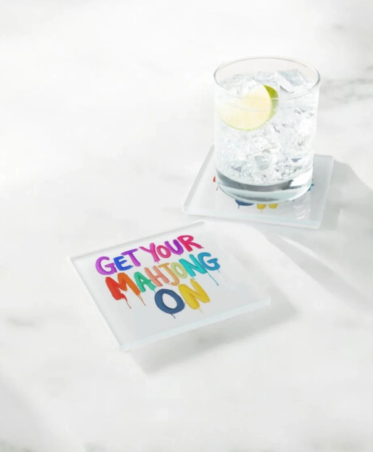 Get Your Mahjong On Coaster Set Home Decor - Tabletop Resinate By KS 