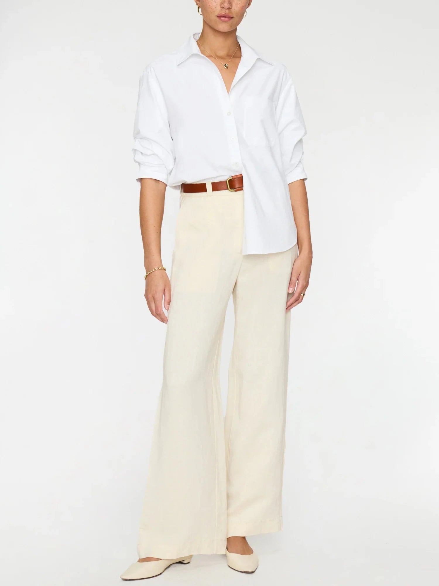 Pia Shirt Salt White Tops - Button Down Brochu Walker 