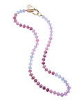 Pink Ombre Carved Stone Beaded Necklace