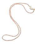 Double Wrap Rice Pearl Necklace Pink Necklaces Jane Win 