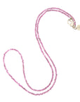 Double Wrap Diamond Cut Beaded Necklace Pink Tourmaline Necklaces Jane Win 