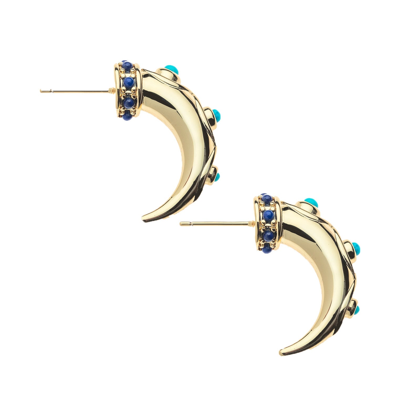 Protect Ancient Eye Tusk Hoops Earrings Jane Win 